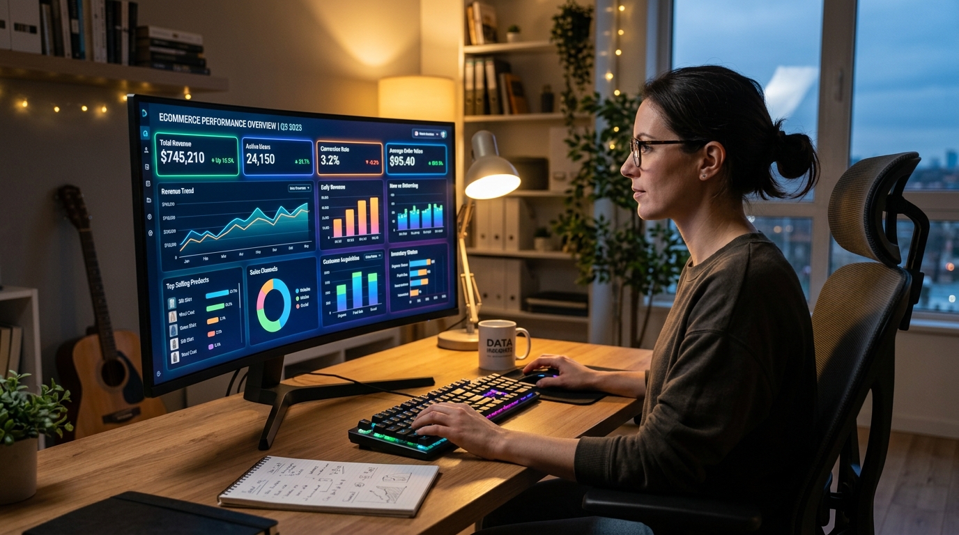 E-commerce analytics dashboard showing ROAS metrics