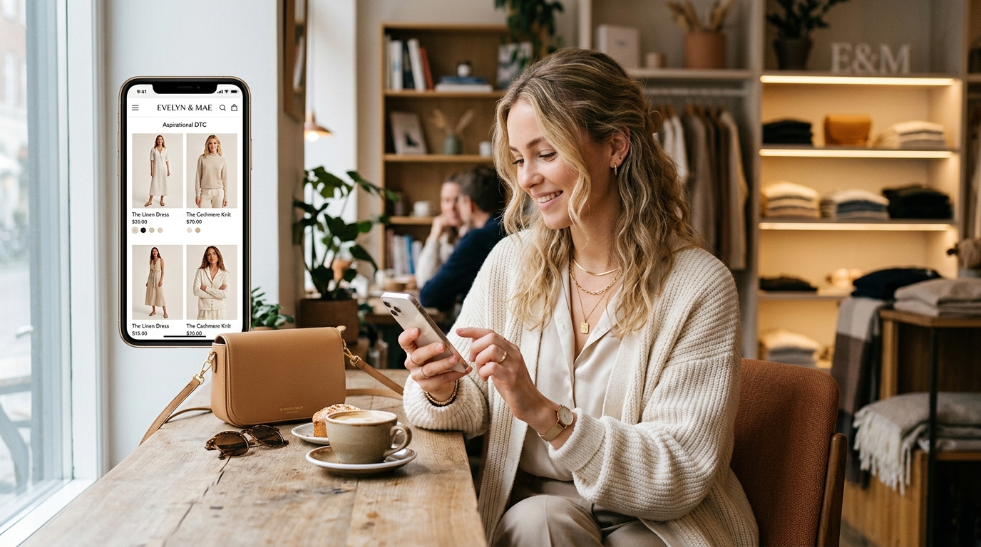 Fashion ecommerce video ad creative shown on mobile for lookalike prospecting