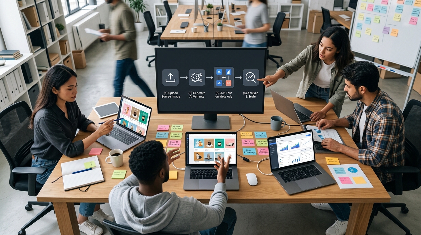 A playbook for testing market-specific ad creative using AI-generated product photos.