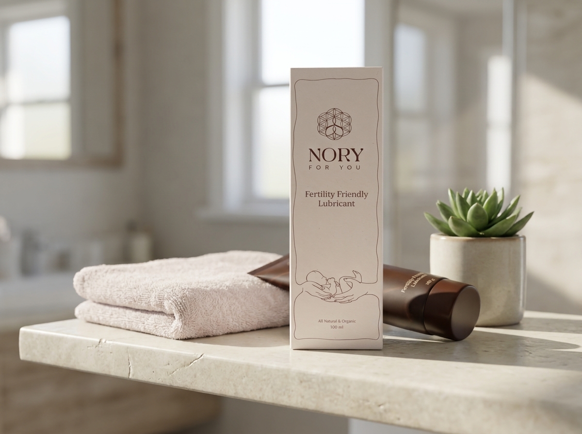 The Nory Fertility-Friendly Lubricant, a sperm-safe option for couples trying to conceive.