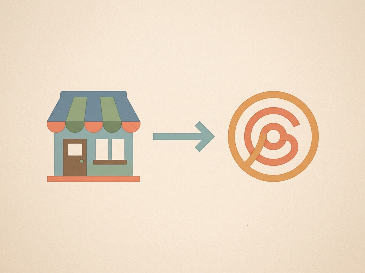 Shopify and Meta logos connected by an arrow, symbolizing the integration.