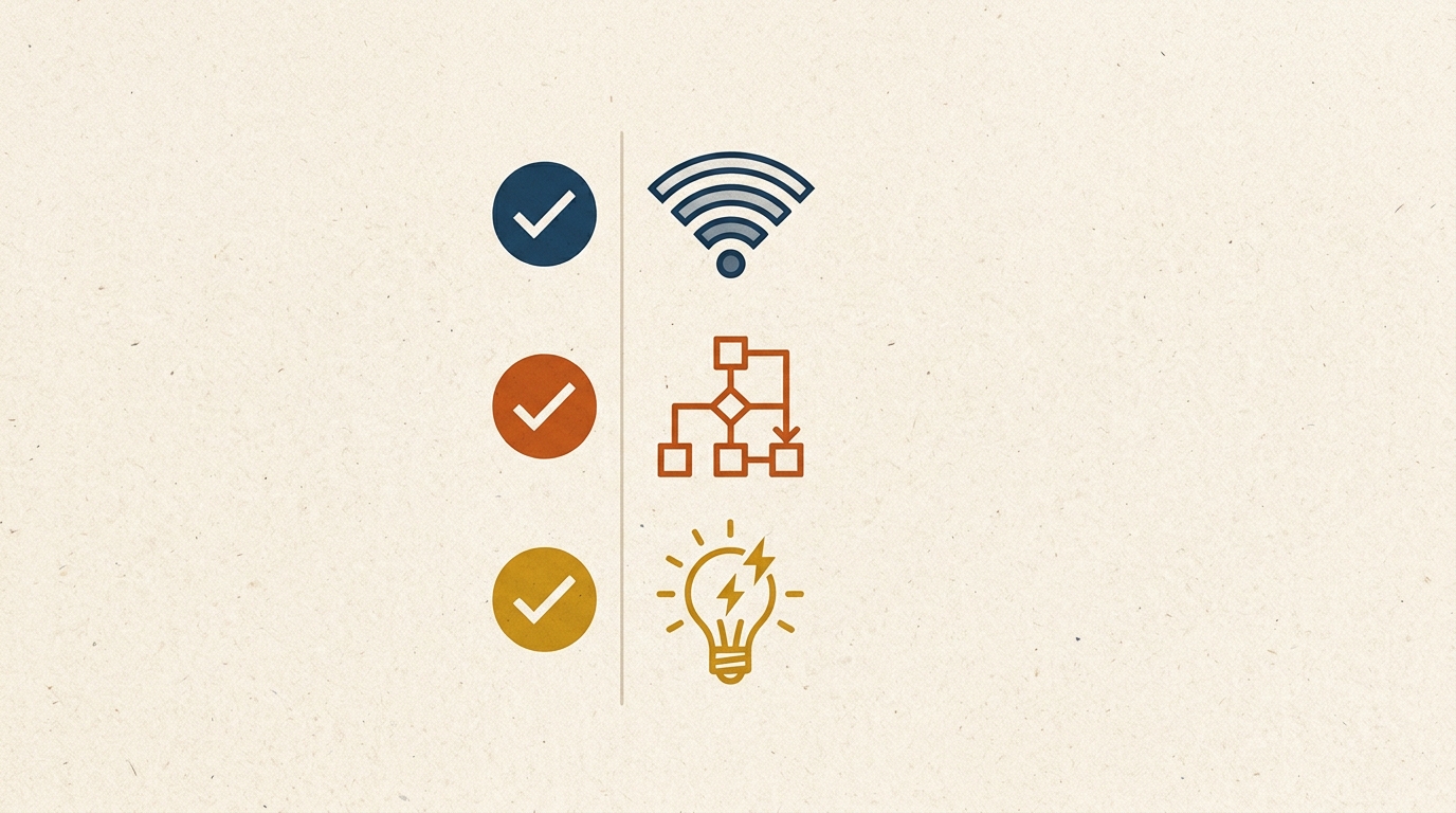 An illustration representing the three pillars of Meta ad optimization: signal, structure, and creative.
